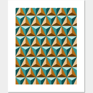 Geometric Triangles Pattern Art Posters and Art